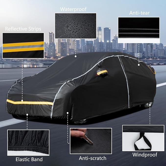 Car Cover Waterproof All Weather, 6 Layers Car Covers - Image 6