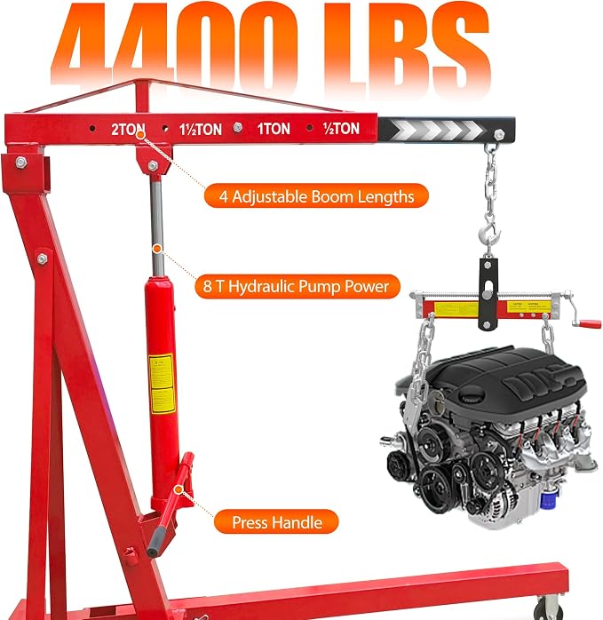 2 Ton Folding Hydraulic Engine Hoist - Image 2