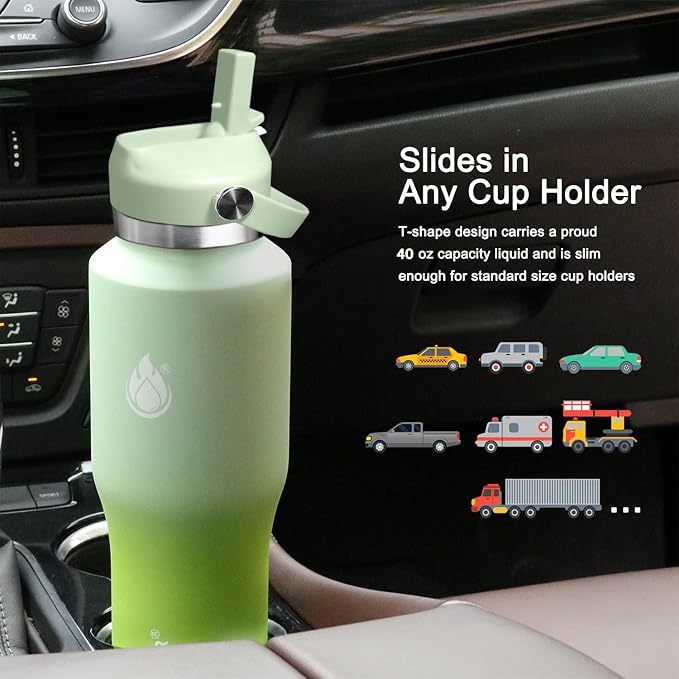SENDESTAR SENDESTAR 40oz Stainless Steel Water Bottle, Double Wall Vacuum - Image 5