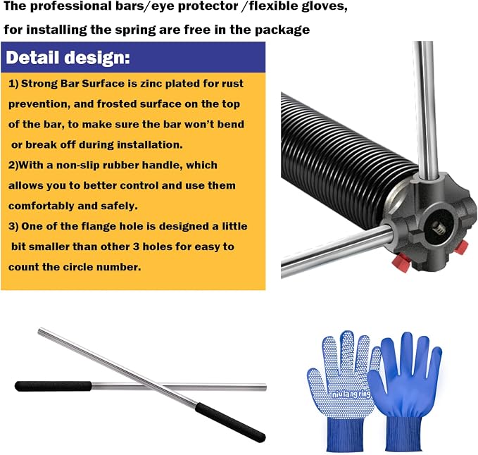 2" Garage Door Springs, Garage Door Spring Replacement, Torsion Springs Pair - Image 5