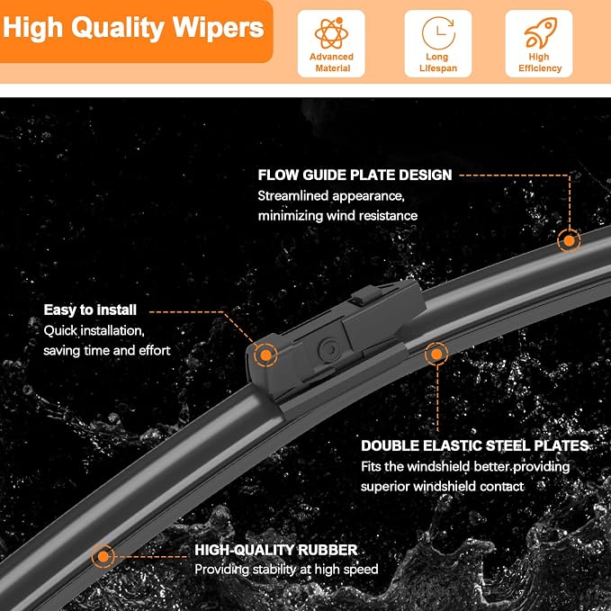 HULADAED® 28'' 28'' 14'' Windshield Wipers Replacement - Image 2