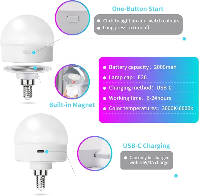 HISTAR Battery Operated Light Bulb - Image 6