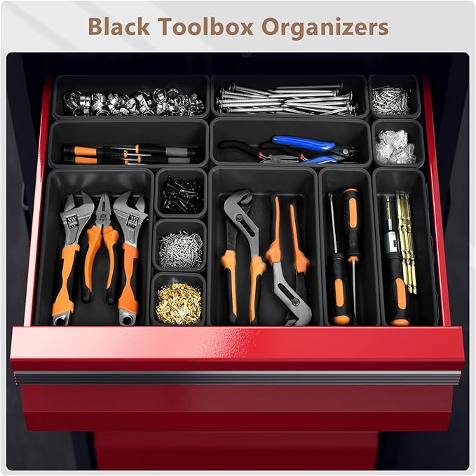 【More Larger Size】A-LUGEI【69Pcs】【5 Size】 Tool Box Organizer Tray Divider Set - Image 4