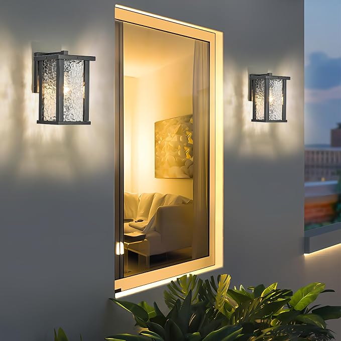 Outdoor Wall Sconce E26 Base Metal Frame - Image 7