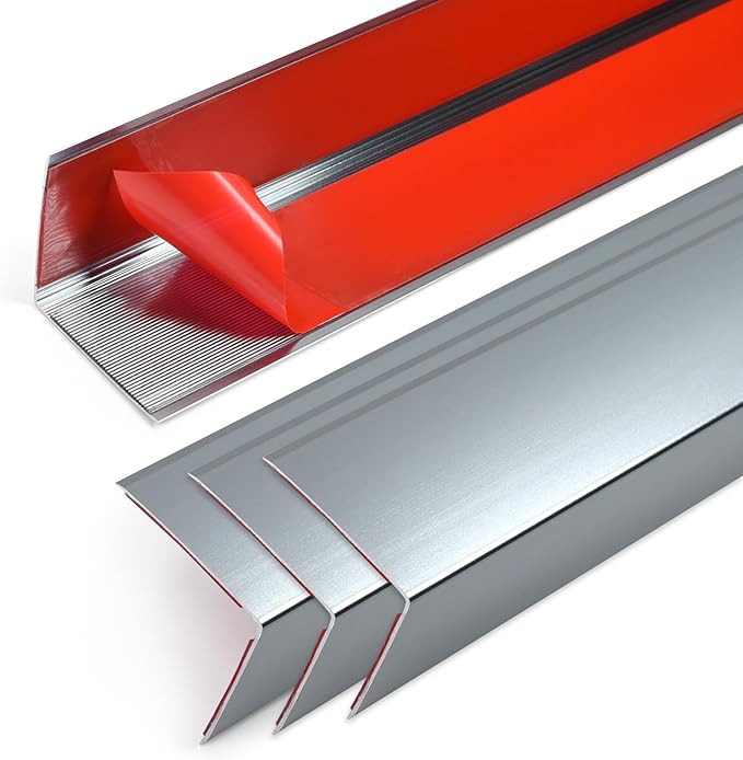 4PCS 45" Aluminum Metal Corner Protectors, Self Adhesive Corner Guards by Jiekayi