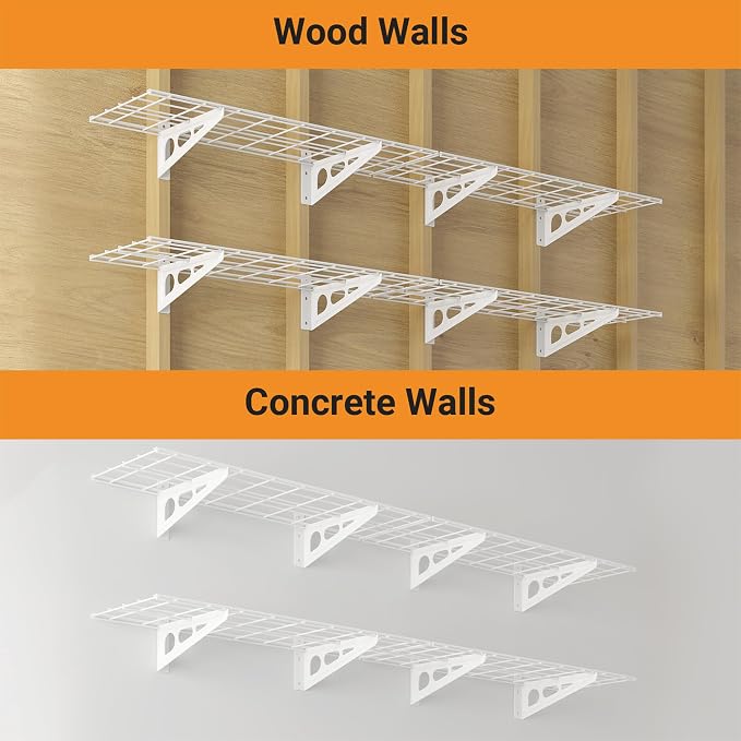 1x6 ft Garage Shelving, Pantry Storage, 600 lbs Total Load Capacity Wall - Image 6