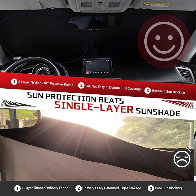 Windshield Sun Shade for 2024-2025 Che-vrolet/Chevy Blazer EV Foldable Sun - Image 5