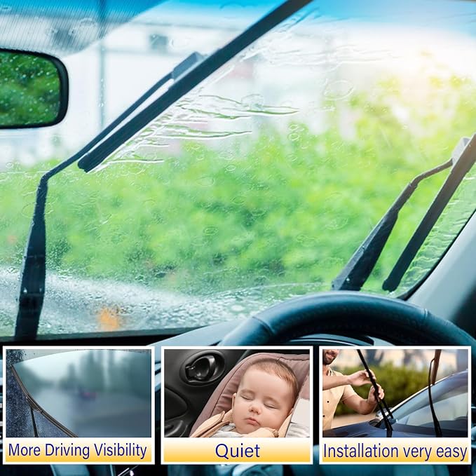 3 wipers Replacement for 2018-2023 Nissan Kicks, Windshield Wiper Blades - Image 6