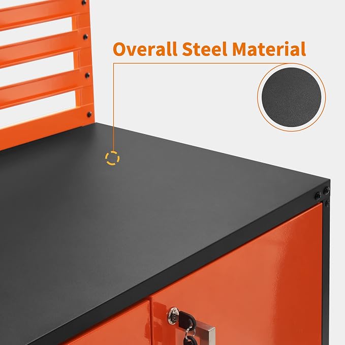 MCombo Metal Workbench for Garage, Adjustable Worktable - Image 8