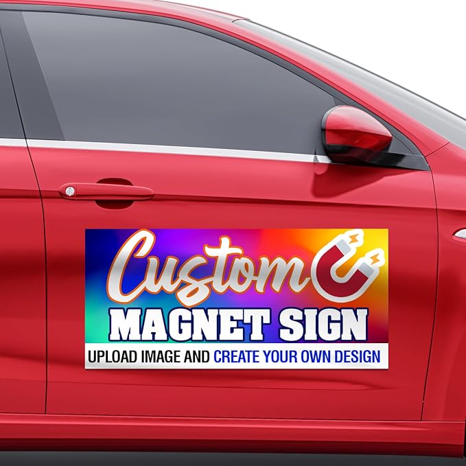 2pc 9x12 Custom Full Color Magnetic Car Signs, Ready in One Day by Custom