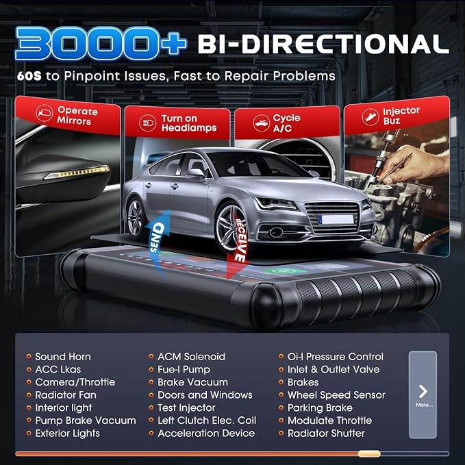Autel Scanner MaxiCOM MK900BT: 2025 8in MK900-BT Bidirectional Scan Tool - Image 5