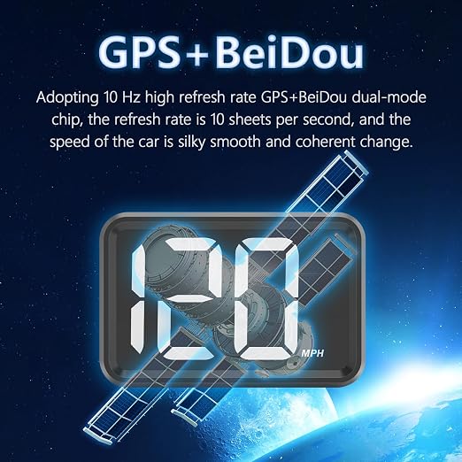 GPS Digital Speed Meter with MPH, Car Head Up Display - Image 9