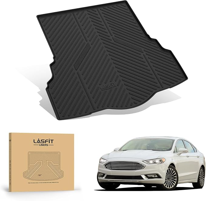 LASFIT Trunk Mat for Ford Fusion 2013-2020 All Weather TPE Mats Custom Fit - Image 9