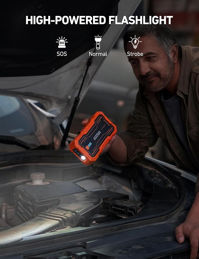 AstroAI S8 Pro Car Battery Jump Starter, 3000A Peak Jump Starter Battery Pack - Image 7