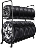 Rolling Tire Rack For Garage, Tire Storage Rack, Adjustable Metal by ZUIWAN