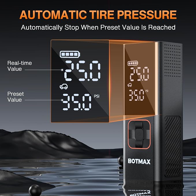 Tire Inflator Portable Air Compressor, Air Pump - Image 2