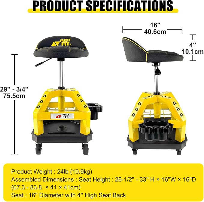 Rolling Shop Stool for Garage - Image 8