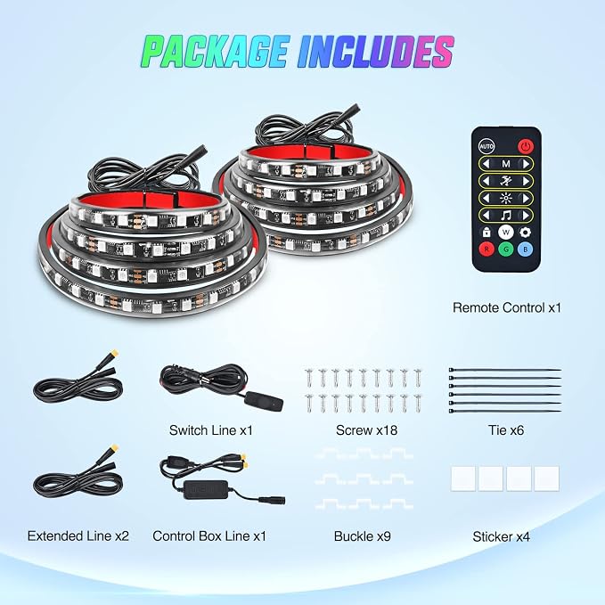 Nilight Truck Bed Light Strip RGB-IC LED Bar - Image 9