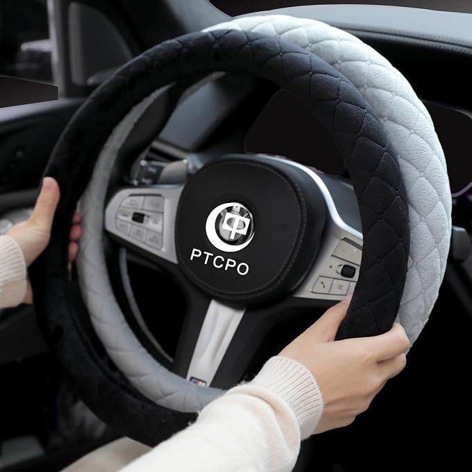 Soft Car Steering Wheel Cover for Sedan, Warm Luxury Velvet, Anti Slip by Unknown