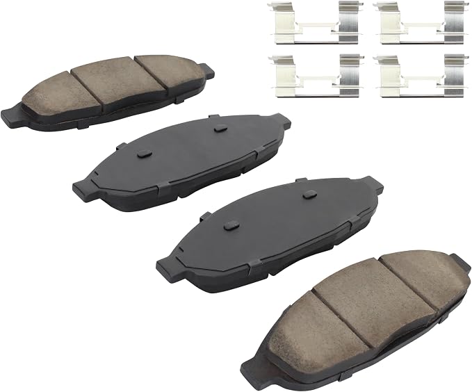 Premium Semi-Metallic Front Brake Pads Compatible - Image 2