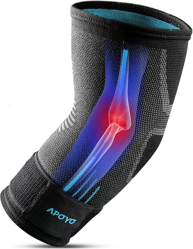 APOYO Elbow Brace for Tendonitis and Tennis Elbow, Compression Sleeve for by APOYO