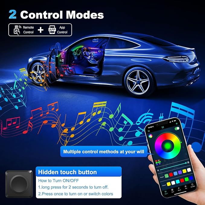 Dreamcolor Acrylic Interior Car LED Strip Light - Image 4
