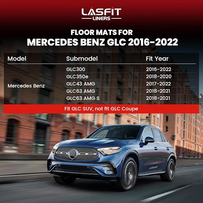 LASFIT Floor Mats & Cargo Mat for Mercedes Benz GLC 2016-2022 GLC300 / GLC350e - Image 6