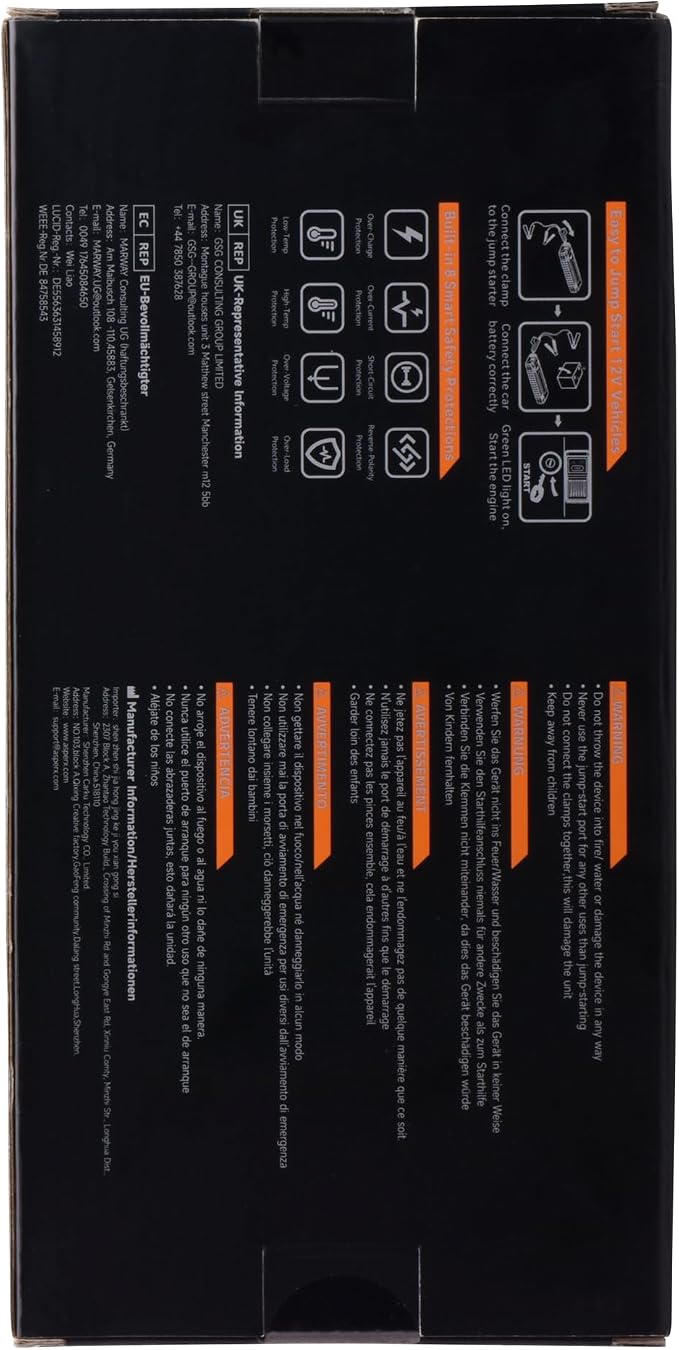 AsperX Car Jump Starter, 4000A Peak Battery Starter - Image 13