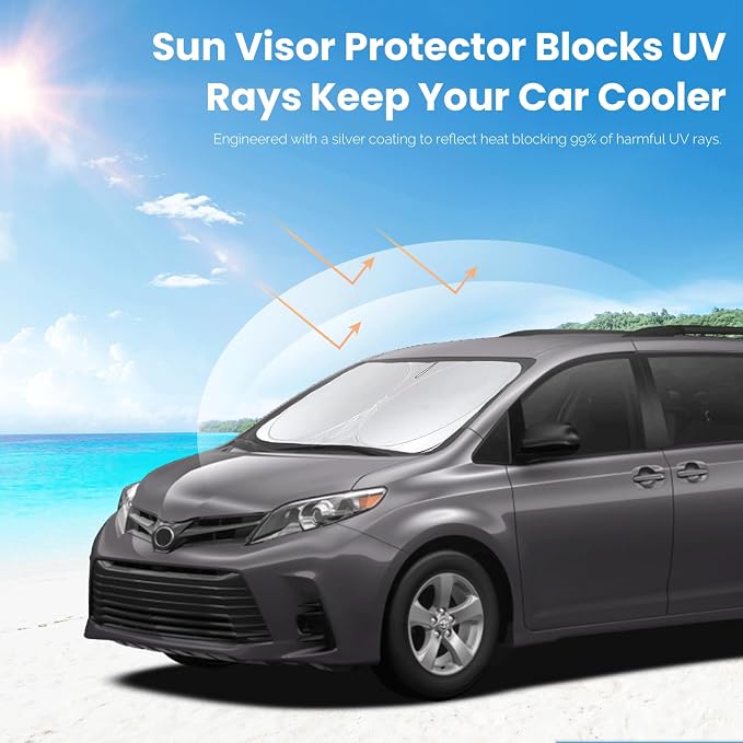 Sunshade for Toyota Sienna 2021-2024 2025 L LE SE XLE Limited Van Minivan Car - Image 5