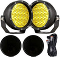 BIGLION.X 5Inch 160W Round Offroad Lights 18800LM LED Amber Fog Lights Yellow by BIGLIONX