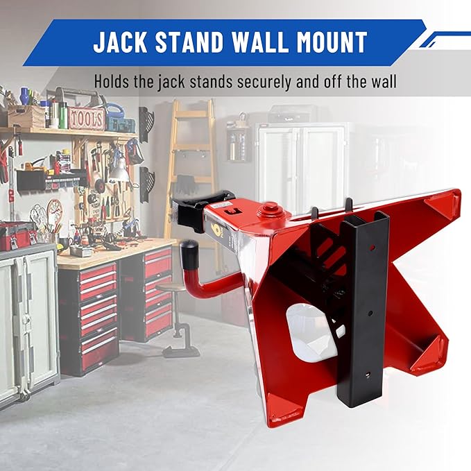 4 Packs Jack Stand Holder Wall Mount Organizer Bracket Rack Fits 4 & 5 & 6 Ton - Image 2