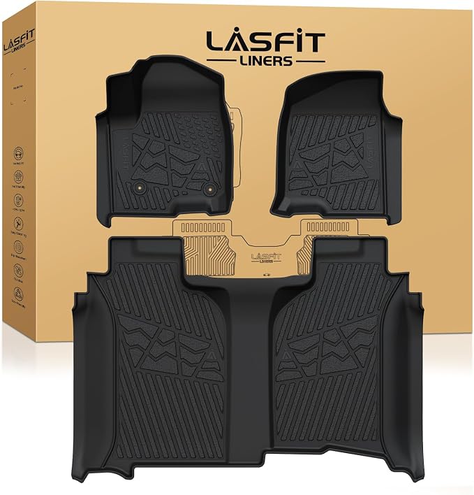 LASFIT Floor Mats 2019-2025 for Chevrolet Silverado/GMC Sierra 1500, 2020-2025 by LASFIT