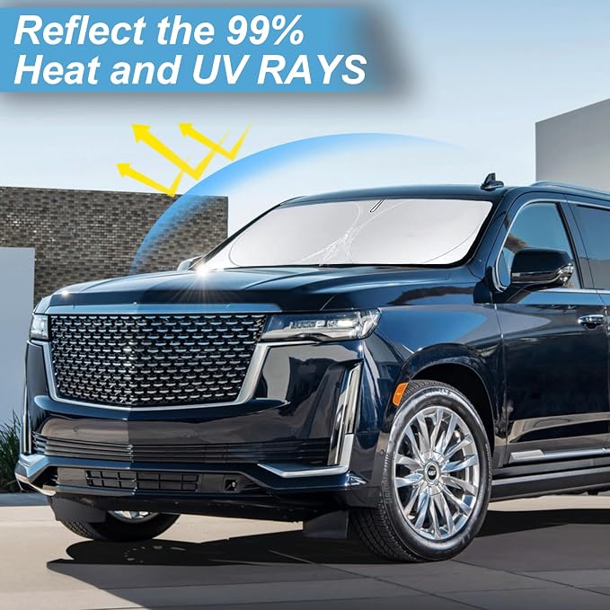 Custom Fit Escalade Windshield Sunshade - Image 2