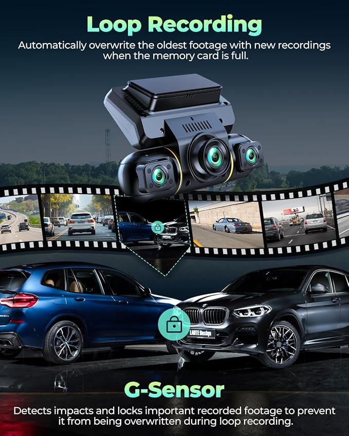 LAMTTO Dash Cam Front and Rear Inside - Image 5