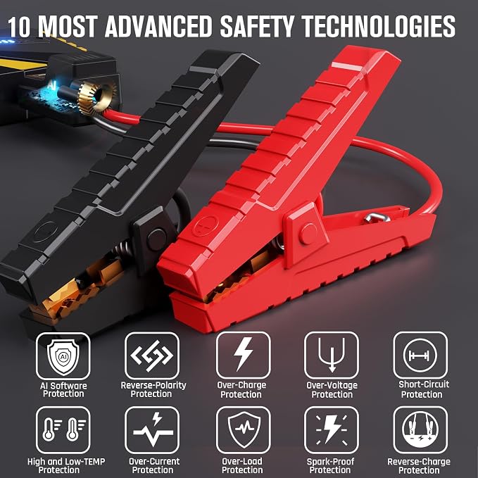 VTOMAN V10 Pro 4500A Jump Starter, Portable Car Starter 12V Lithium Jump Box - Image 5