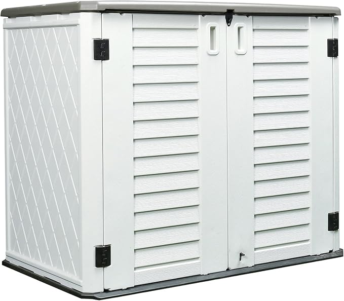 HOMSPARK Storage Shed Weather Resistance, Outdoor Storage Cabinet by HOMSPARK