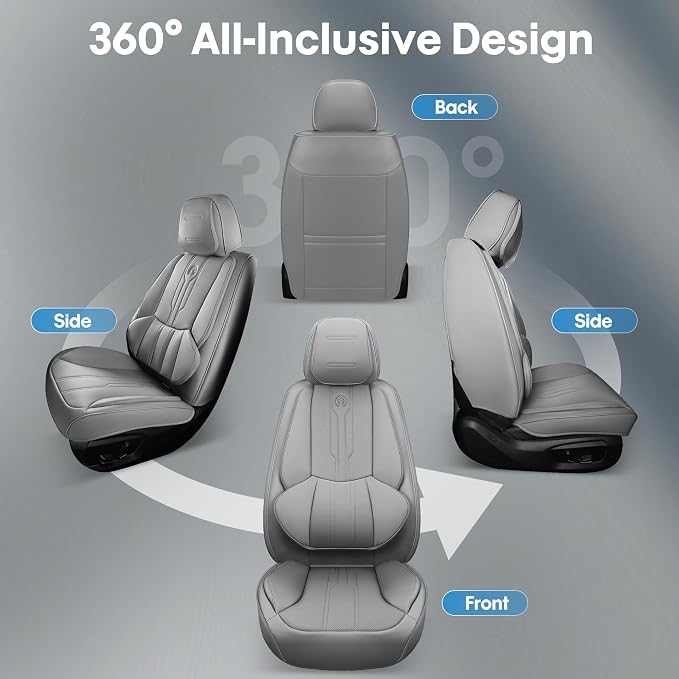 AOOG Car Seat Covers Full Set, Leather Seat Covers - Image 8