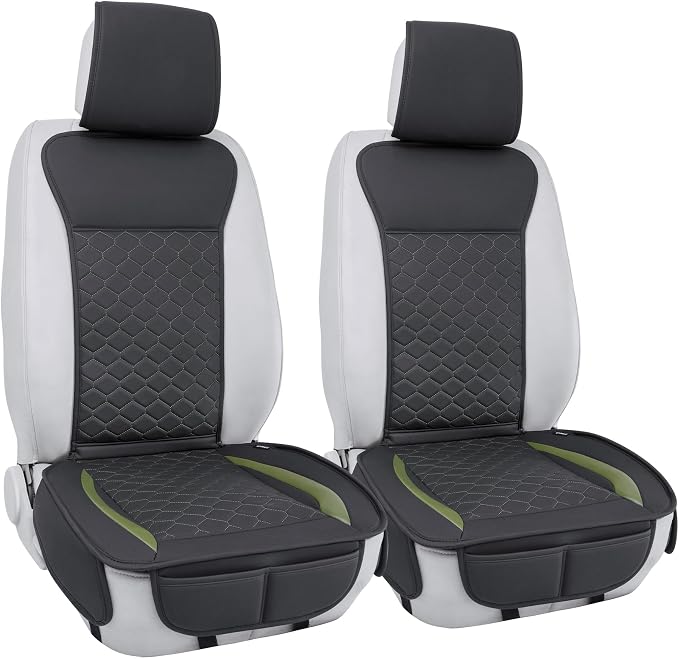 Elantrip 2PCs Front Car Seat Covers Leather Car Seat Protector Universal fit - Image 2