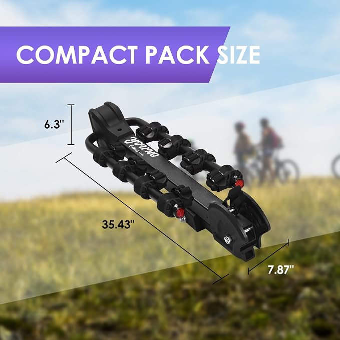 Young 4 Bike Rack Tilting Hitch Mounted - Image 6