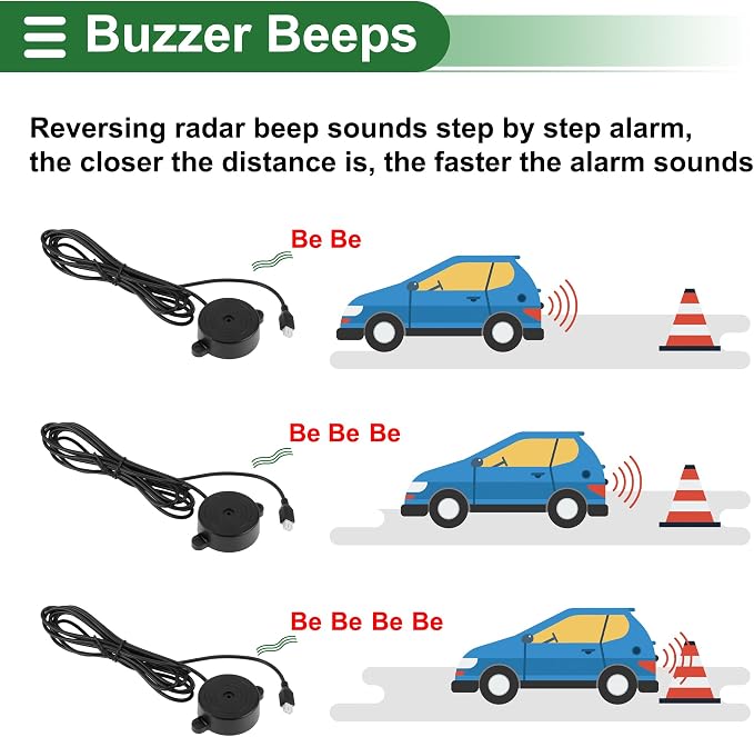 Motoforti Universal Car Auto Vehicle Reverse Backup Radar System Reverse - Image 5