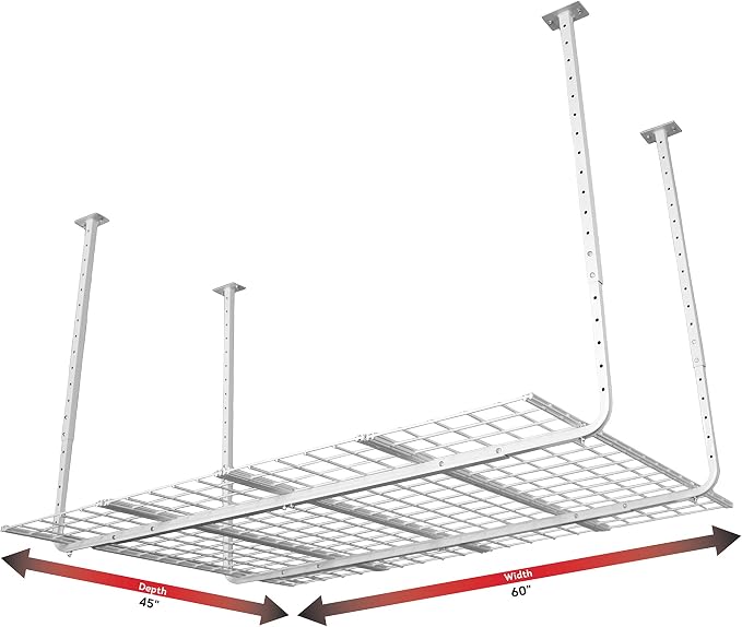 Ceiling Mounted Adjustable Shelf in White - Image 4