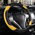 Leather Car Steering Wheel Cover, Non-Slip Car Wheel Cover Protector Breathable by Szttswamp