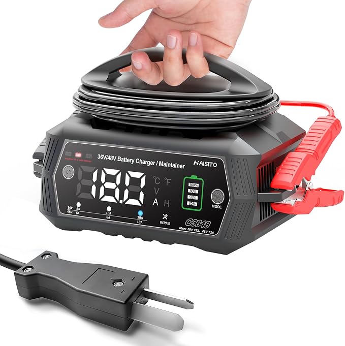 Golf cart Battery Charger, 36V 18A and 48V 13A Trickle Battery Charger by Hiyiton
