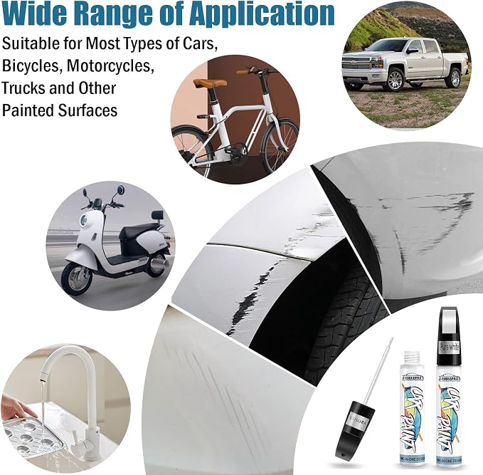 White Car Paint Touch Up, Car Scratch Repair Pen, Color Accurate Automotive - Image 7