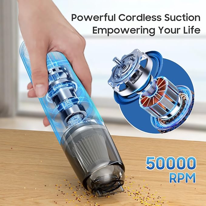Handheld Vacuum Cordless, Car Vacuum Cleaner Portable - Image 6