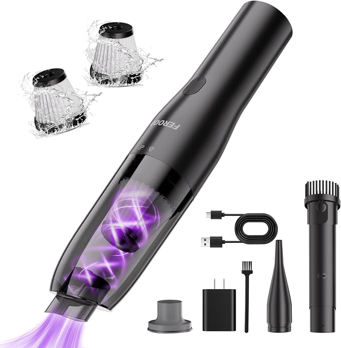 Handheld Vacuum Cordless Cleaner, 0.86 Lb Ultra-Lightweight Car Vacuum Portable by FEROOD