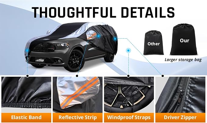 Dodge Durango Car Cover Waterproof All Weather - Image 5
