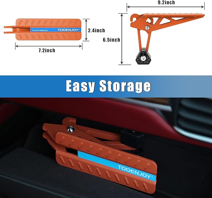 TOOENJOY Universal Fit Car Door Step, Foldable Roof Rack Door Step Up on Door - Image 5
