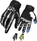 RIGWARL Skeleton Motorcycle Gloves Men Women Touchscreen, Non-Slip Mountain by RIGWARL