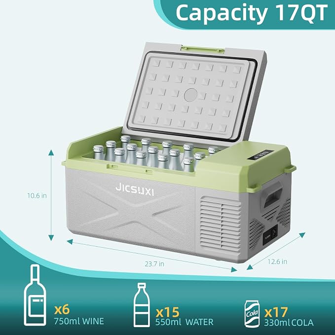 12V Car Refrigerator, 17 Quart Portable Freezer 12 Car Fridge Compressor - Image 7